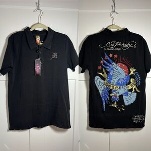 Large Ed Hardy vintage Y2K 2000s polo
